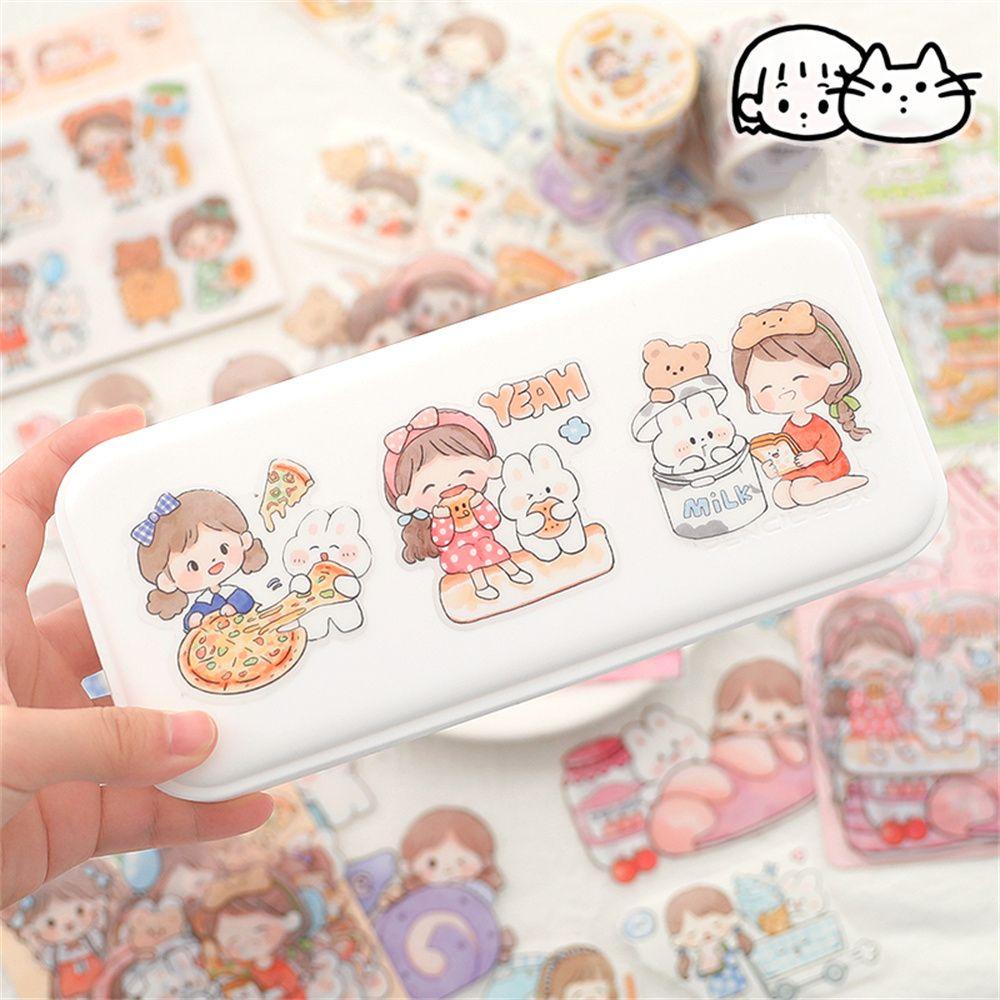 Suyo 27pcs Stiker Motif Kartun Kelinci Lucu Untuk Dekorasi Diary / Jurnal