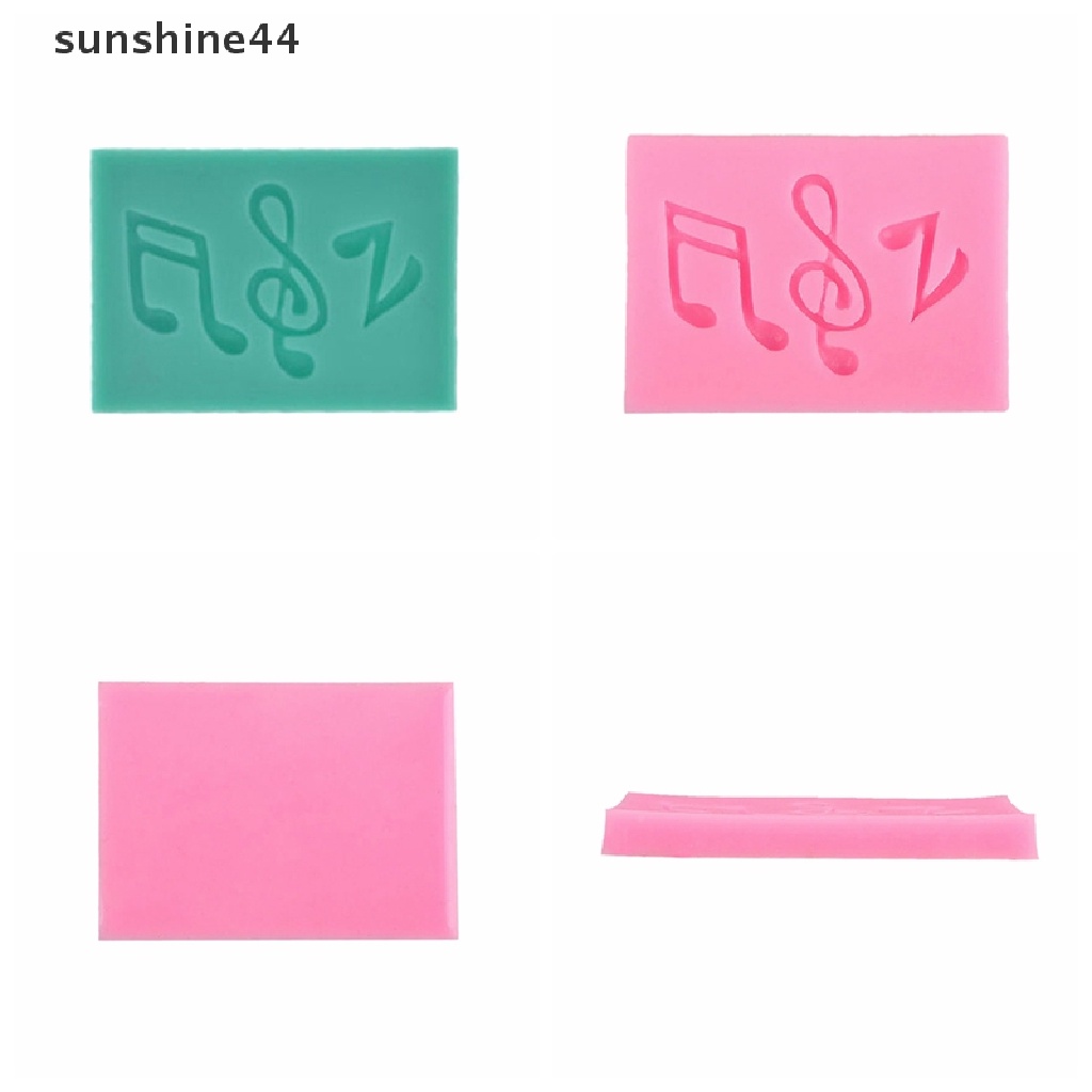 Sunshine Cetakan Silikon Bentuk Not Musik Untuk Dekorasi Kue / Fondant / Cokelat