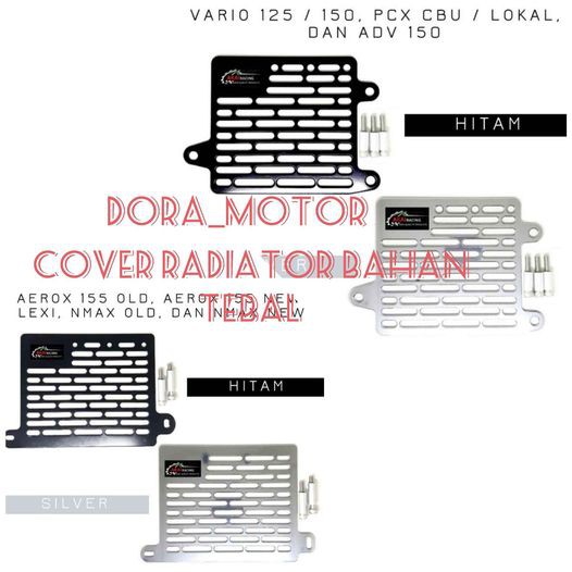 [ plat besi ]cover radiator nmax pcx vario125 tutup radiator aerox lexy pelindung radiator