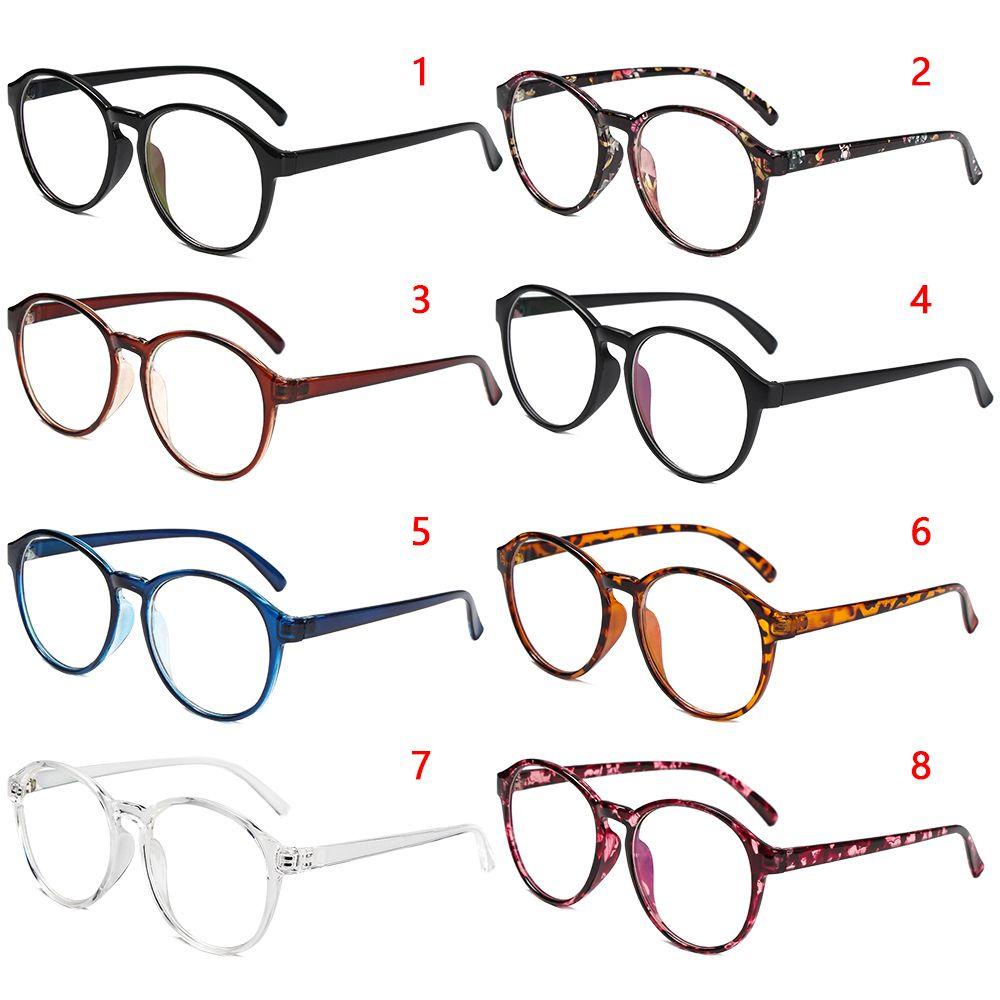 Lily Kacamata Bulat Unisex Ultra Ringan Plastik Retro Frame Kacamata Optik