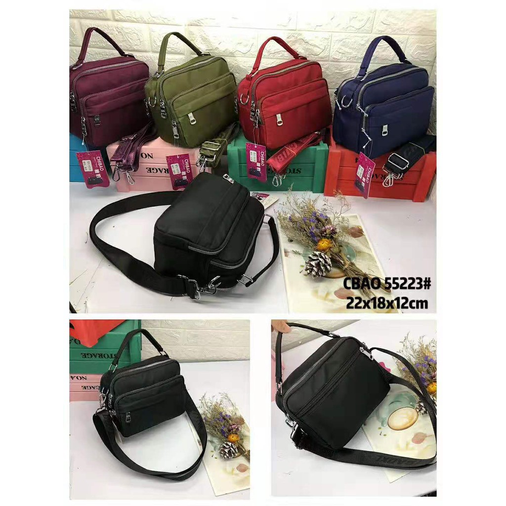 Tas Wanita Import Jinjing dan Selempang CHIBAO Mini CB55223 55223 Bahan Parasut Kualitas Super