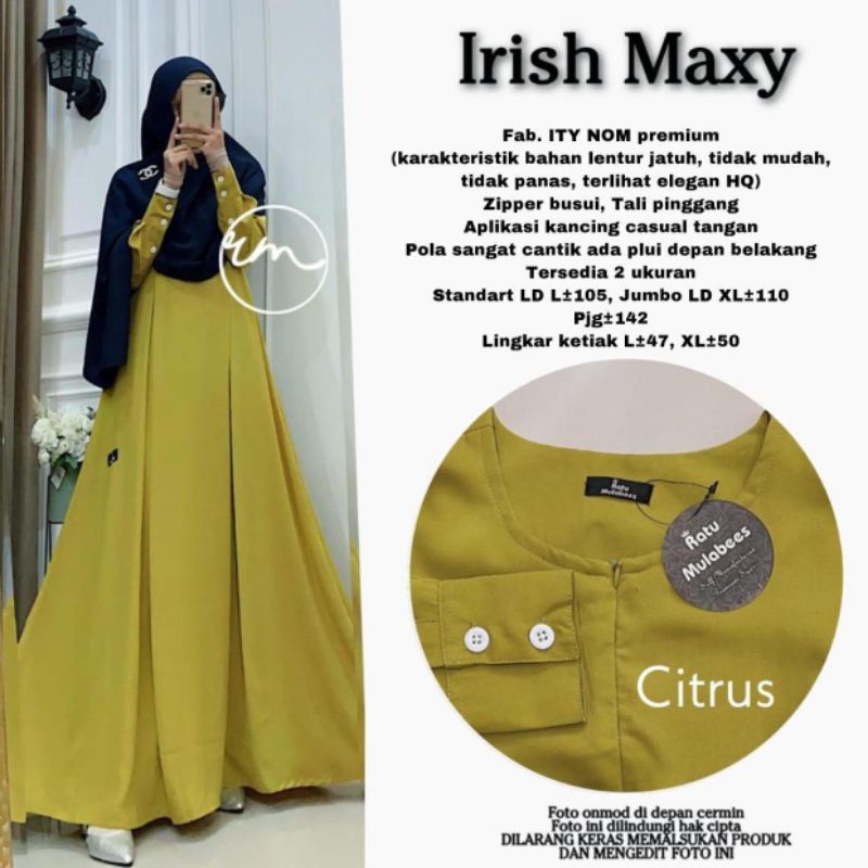 Irish maxy dress ITY nom premium ori ratu
