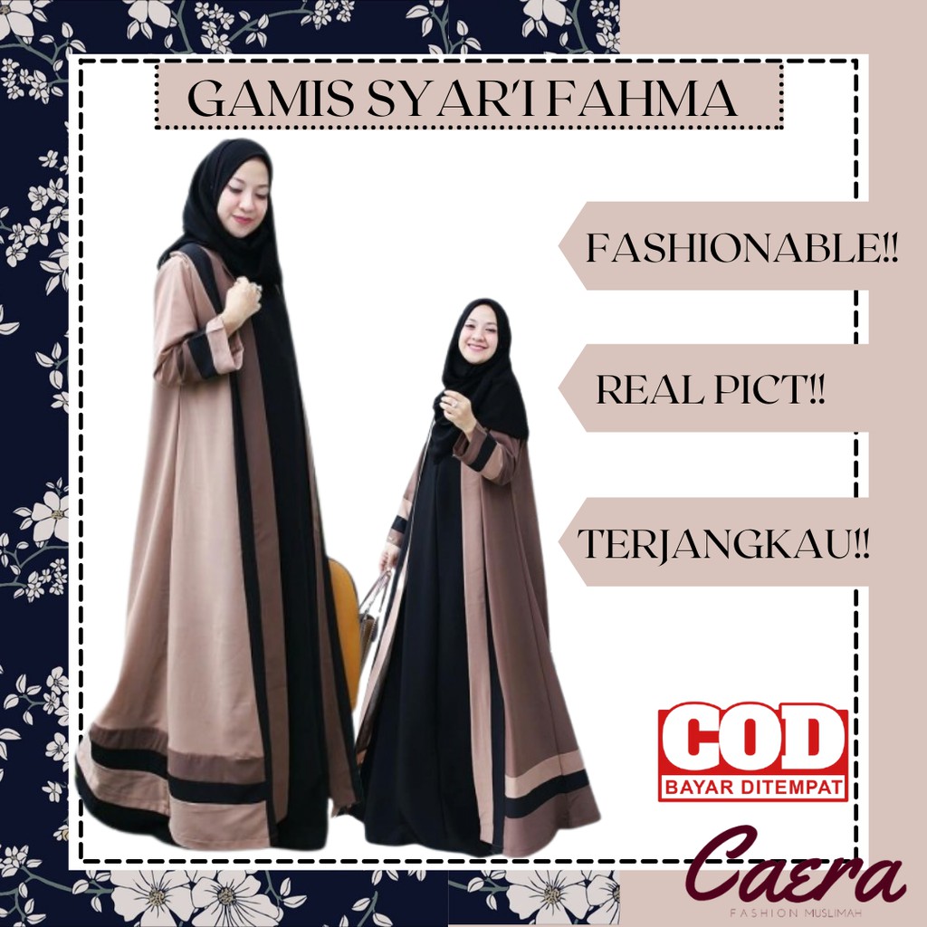 Baju Gamis Wanita Terbaru Fahma Grosir Abaya Turkey Syar'i Gamis Jumbo Murah Dress Wanita Muslim