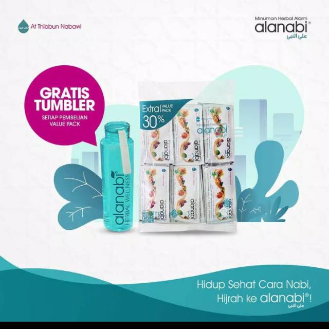 

Alanabi 1 pack isi 40sachet + Free Tumbler