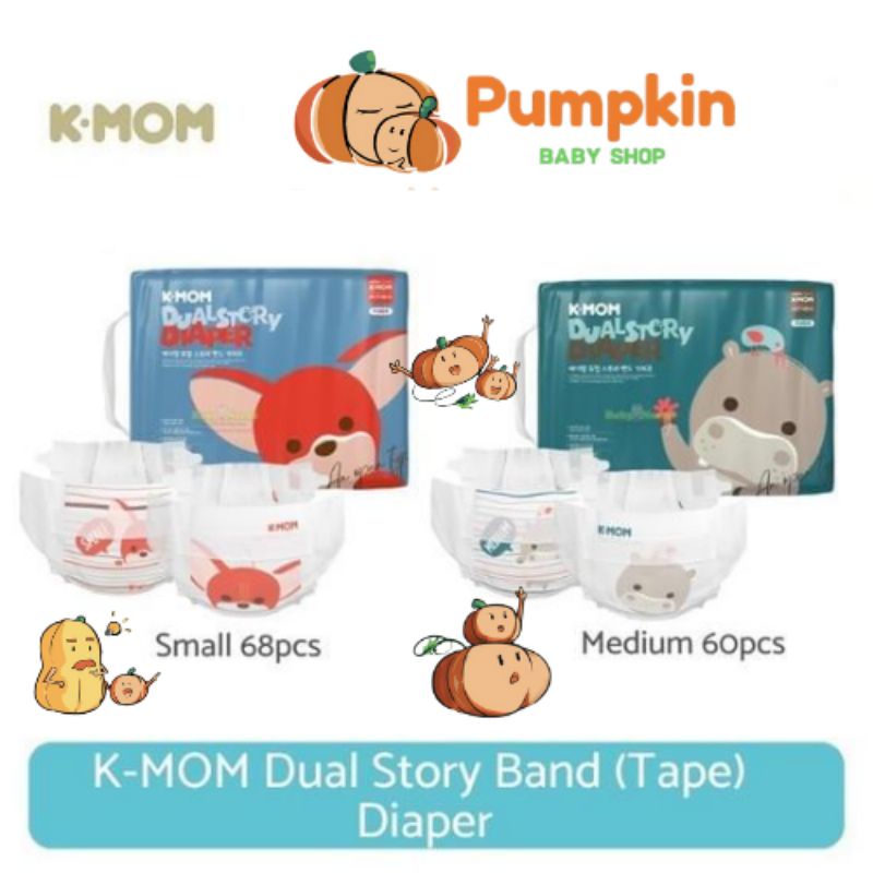 K MOM Diaper Popok Bayi Dual Story Band Diaper - KMOM Diaper Size S / M