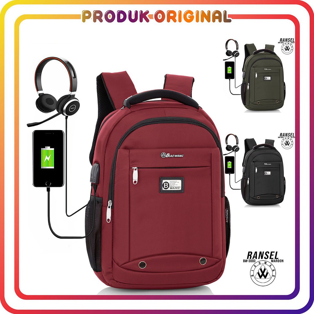 COD TAS RANSEL BIAOWANG SERI 3003 NYLON WATERPROOF 100% PRODUK ORIGINAL