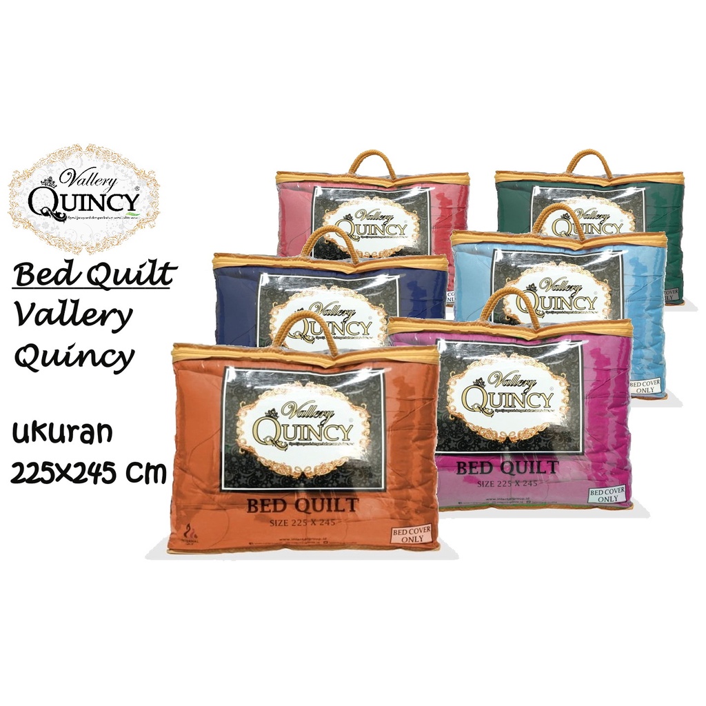 Bedcover only (TANPA SPREI SET)/Bed QUILT Vallery Quincy uk.225x245cm Seri 1