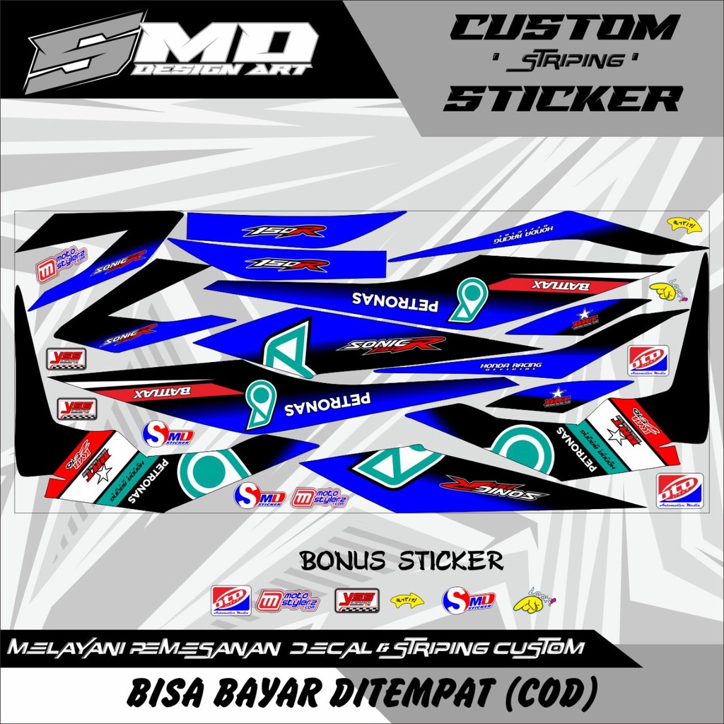 STRIPING VARIASI MOTOR SONIC PETRONAS