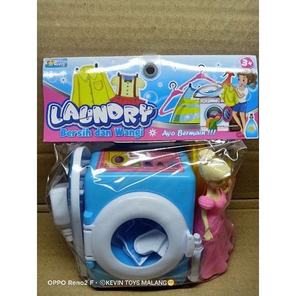 MI 32 MAINAN LAUNDY SET PLUS BONEKA DAN ALAT SETRIKA / MAINAN MESIN CUCI LENGKAP DENGAN PERALATAN NYA