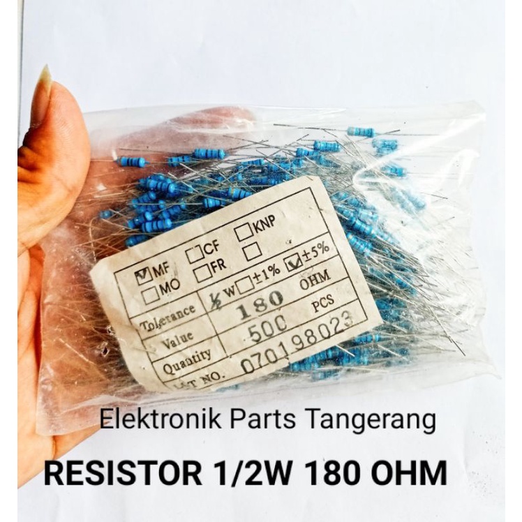 (10 Buah) RESISTOR 1/2 WATT 180 OHM RESISTOR 1/2W 180 OHM RESISTOR 1/2WATT 180 OHM