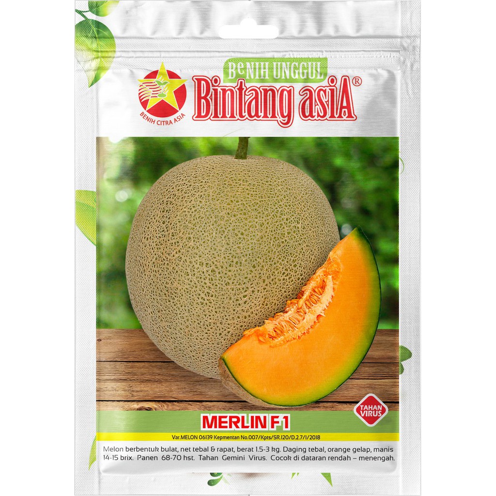 Benih Melon MERLIN F1 0.5 Gr - Small Pouch - Bintang Asia