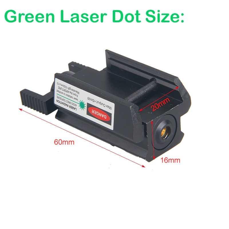 Tactical Green Dot Hunting Laser Sight Mount Rifle 1mm - LS15 - Black