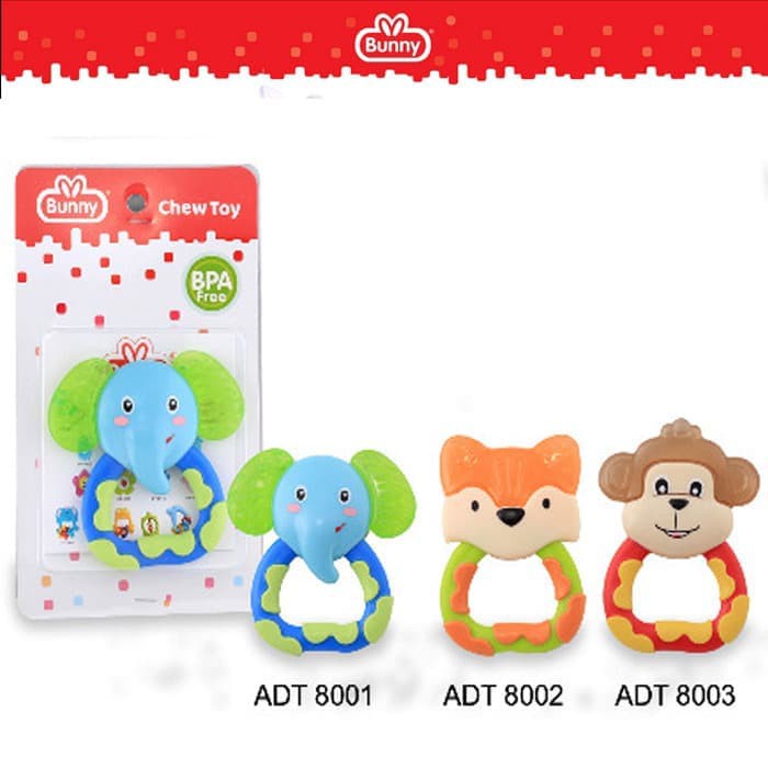 Silicone Silikon Teether Animal Mainan Gigitan Bayi Tumbuh Gigi| NINIO | Lusty Bunny | Chew Toy