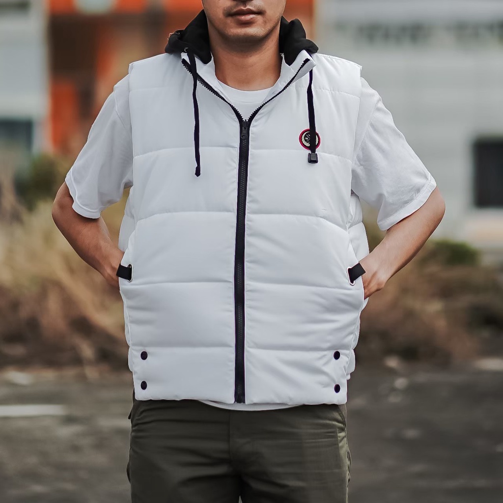COD Rompi White BGSR Original Jaket Rompi Pria Terlaris