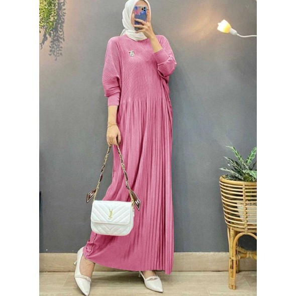 JCZR - Lidya Maxi Jumbo / Maxi Muslimah Fashion / Gamis Knit Murah