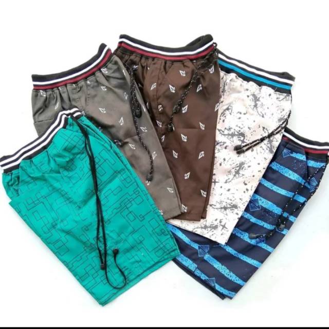 Celana kolor pria pendek distro motif  boxer remaja keren modern