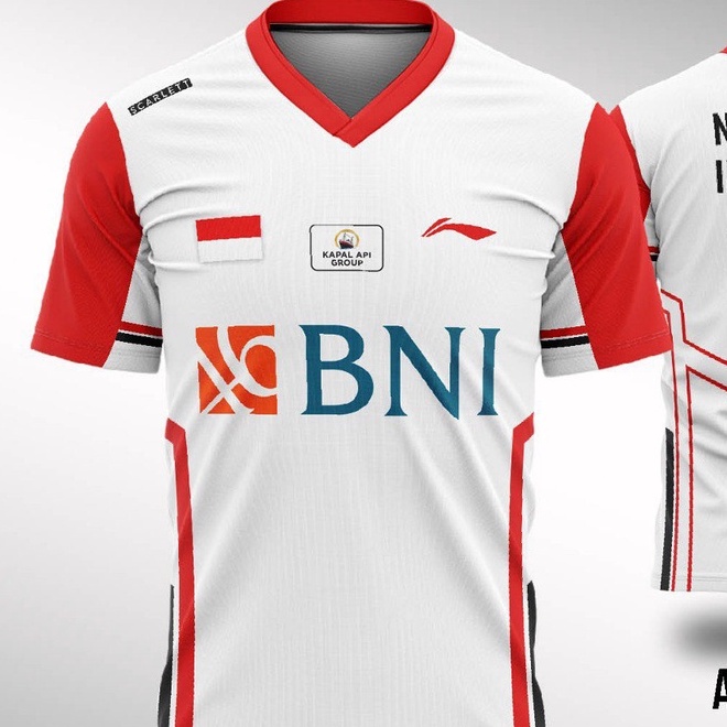 KAOS TIM BADMINTON JERSEY BULU TANGKIS INDONESIA BAJU THOMAS UBER CUP 2022 SMALL BIG SIZE JUMBO OVER