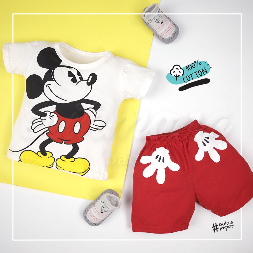 ❤️ setelan anak bayi cowo cewe 1y 2y 3y miki mickey mouse ❤️