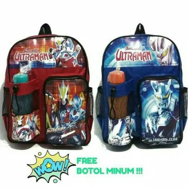 tas rangsel anak laki laki tas ultraman gratis botol tas murah tas anak karakter ultraman