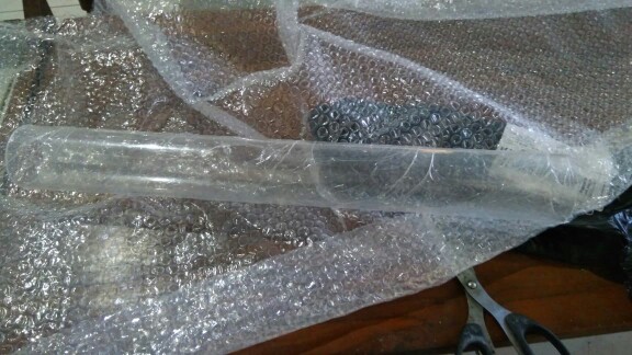 1pc Pipa Tabung Transparan Bahan Akrilik Ukuran 50 / 60 / 70 / 75 / 90mm 48 ~ 50cm