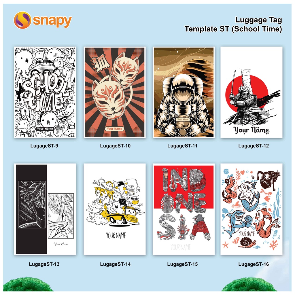 Snapy - Luggage Tag Name Tag Tas Label Koper Nama Id Card Tas Custom Acrylic
