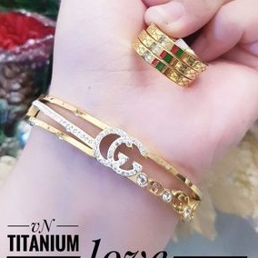 TiTanium set gelang cincin QA61