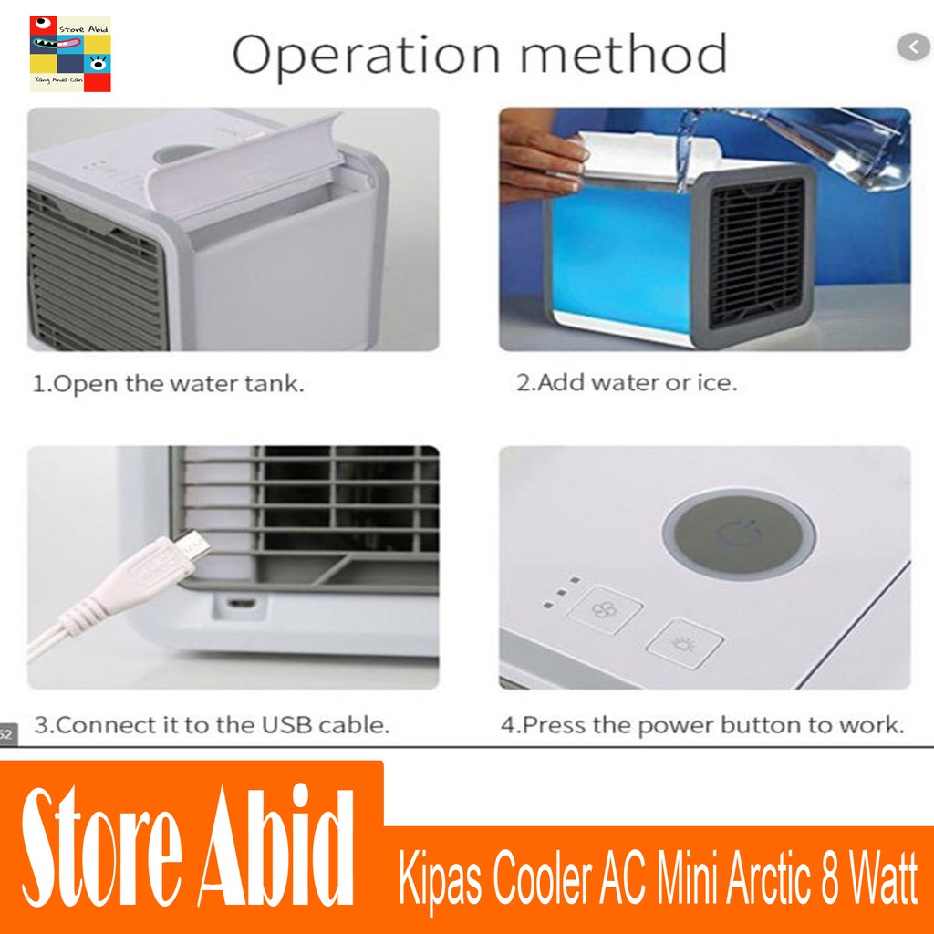 Kipas Cooler AC Mini Portable Pendingin Ruangan Pendingi AC Air Cooler Arctic Air Conditioner 8W