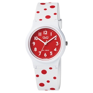 SALE Jam Tangan Wanita Casual Rubber Motif Corak Bulat Analog Original Q&amp;Q QNQ QQ VP46 Series