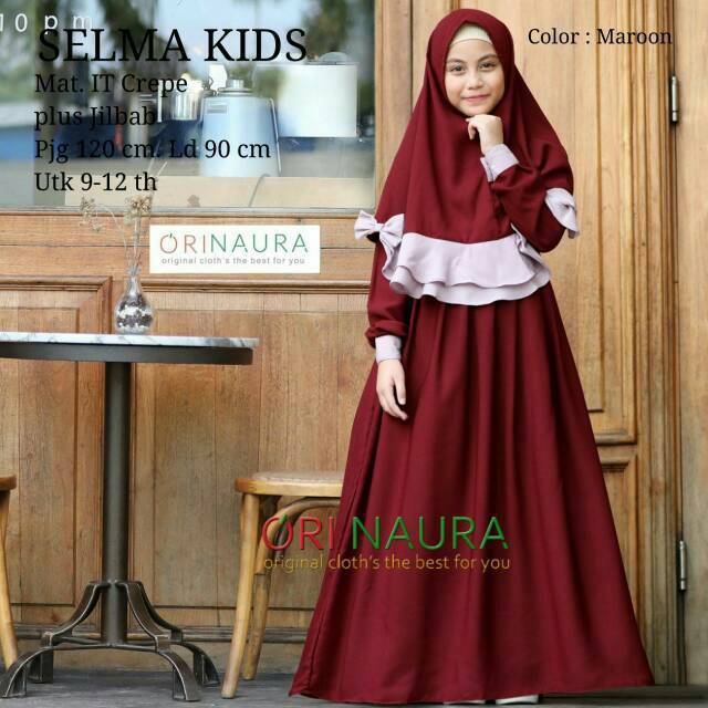 Selma Syari Kids Gamis Anak Remaja Original By Ori Naura Gamis Kakak Baju Muslim Remaja Gamis Pesta