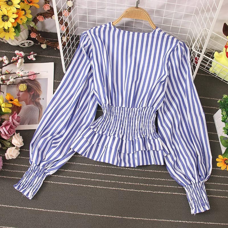 BEFAST - ZEC Blouse LILA / Blouse Precy / Blouse Modis / Blouse Lengan Panjang / Blouse Karet Di pinggang / Blouse Kekiniaan