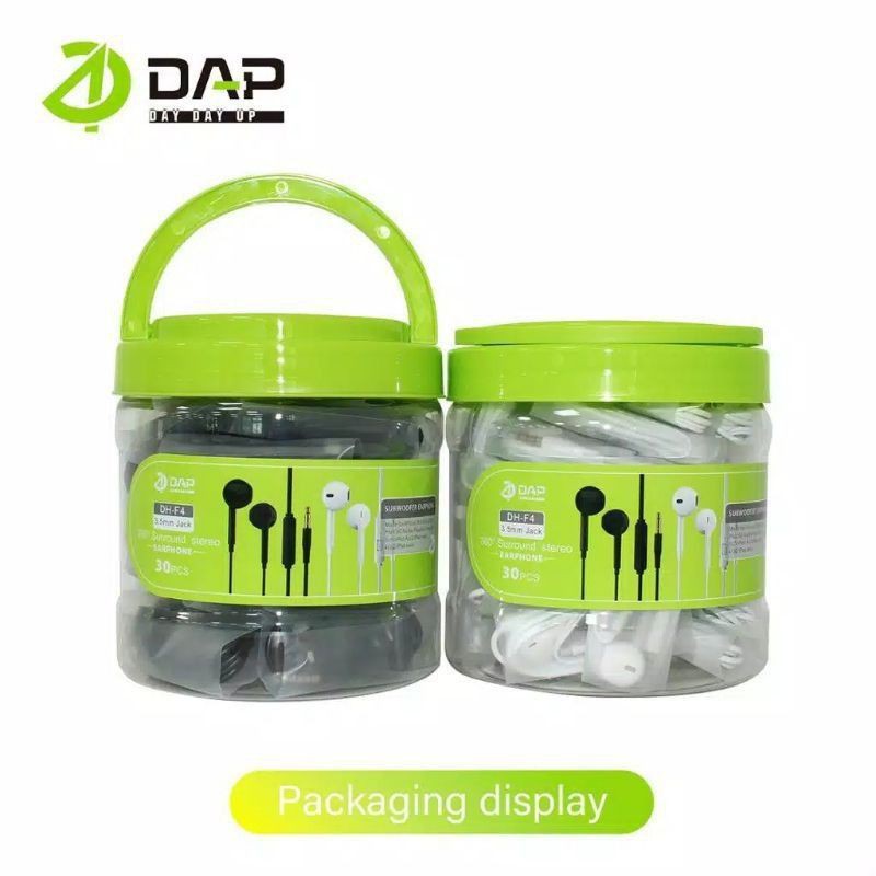 HEADSET DAP DH-F4 SURROUND STEREO 1TOPLES ISI 30PCS HANDSFREE EARPHONE DAP DH-F4 SURROUND STEREO