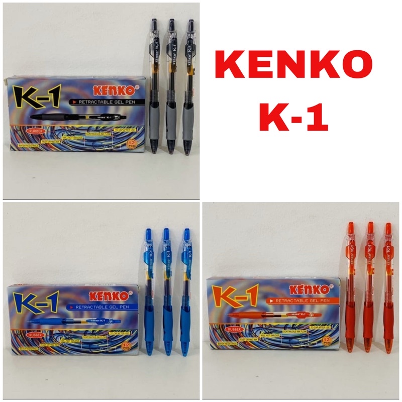 

PULPEN KENKO K-1 RETRAC TABLE GEL PEN 0,5 MM / 1 BOX ISI 12 PCS