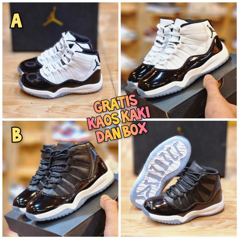 Sepatu anak laki-laki dan perempuan Jordan 11 premium grade A