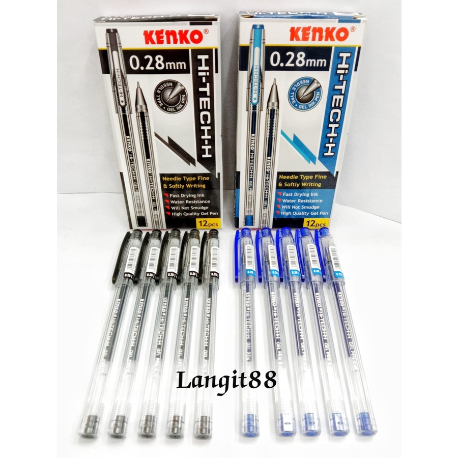 

Pulpen KENKO Hi-TECH-H Gel Pen 0.28mm ( per Lusin ) - Hitam