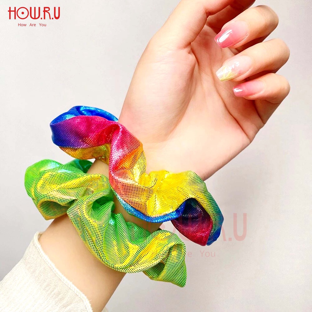 HOW.R.U | Scrunchie / Ikat Rambut Motif Hologram