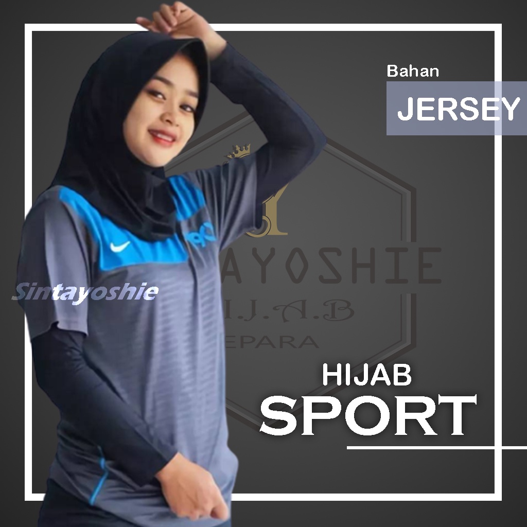 Jibab Sport Jersey Kerudung Olahraga Premium Jilbab Instan Sporty