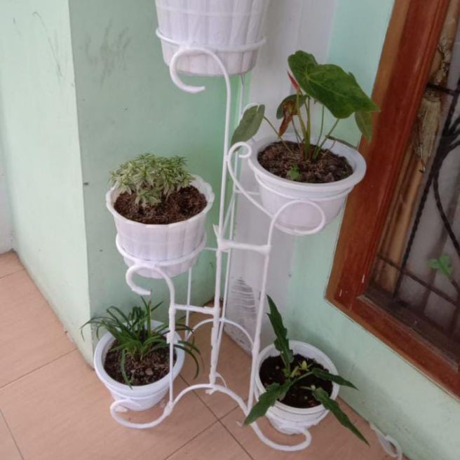 STANDING POT JUMBO RAK BUNGA BESI BAHAN 100% BESI KOKOH