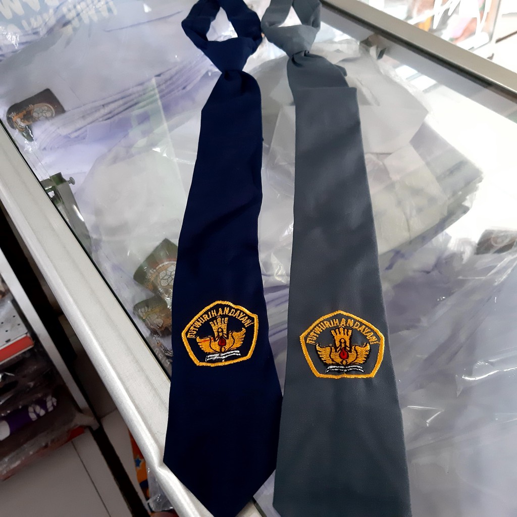 Dasi SMP &amp; SMA Bordir bahan Famatex - Seragam Sekolah - Dasi SMP - Dasi SMA
