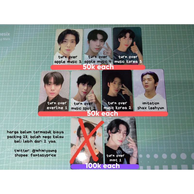 SF9 HWIYOUNG PHOTOCARDS PC PHOTOCARD MURAH TURNOVER TURN OVER COMMA REPLY BENEFIT MMT EVERLINE JUMPU