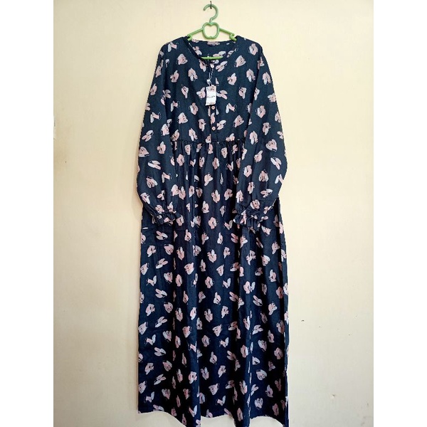 Gamis motif by.Azzura/GAMIS MOTIF TERBARU/WARNA NAVY