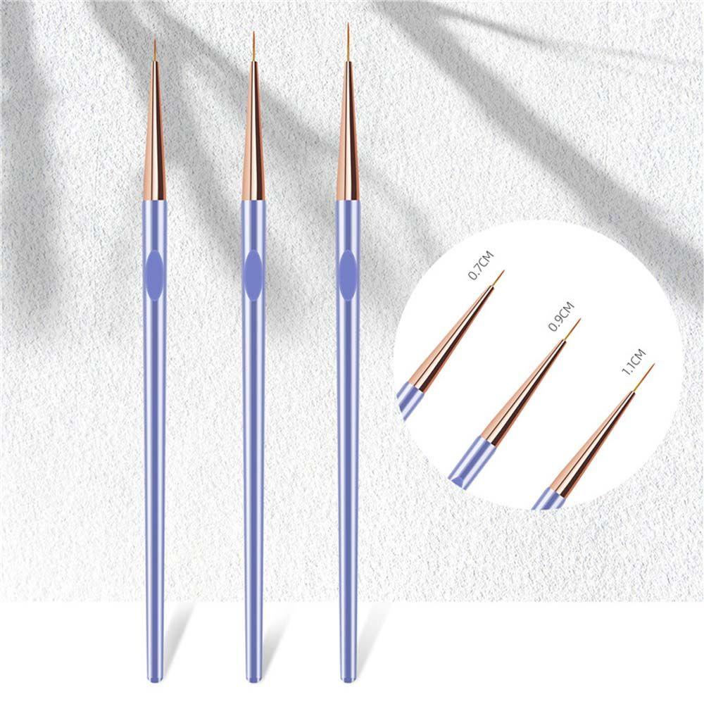 AUGUSTINA Agustina Nail Art Liner Pen Wanita UV Gel Ekstensi 3D Nail Tips Manicure Alat Ultra-Tipis Garis Aksesoris Kuku UV Gel Nail Art Brush