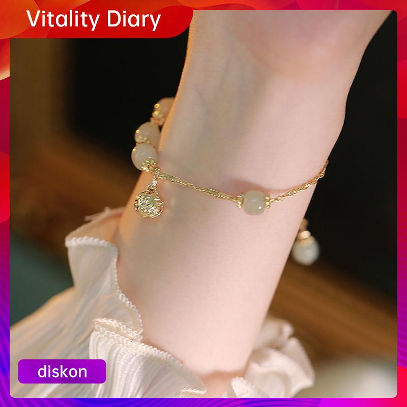【COD❤️】National Gelang Kawat Emas Dengan Liontin Lonceng Untuk Hadiah VDY