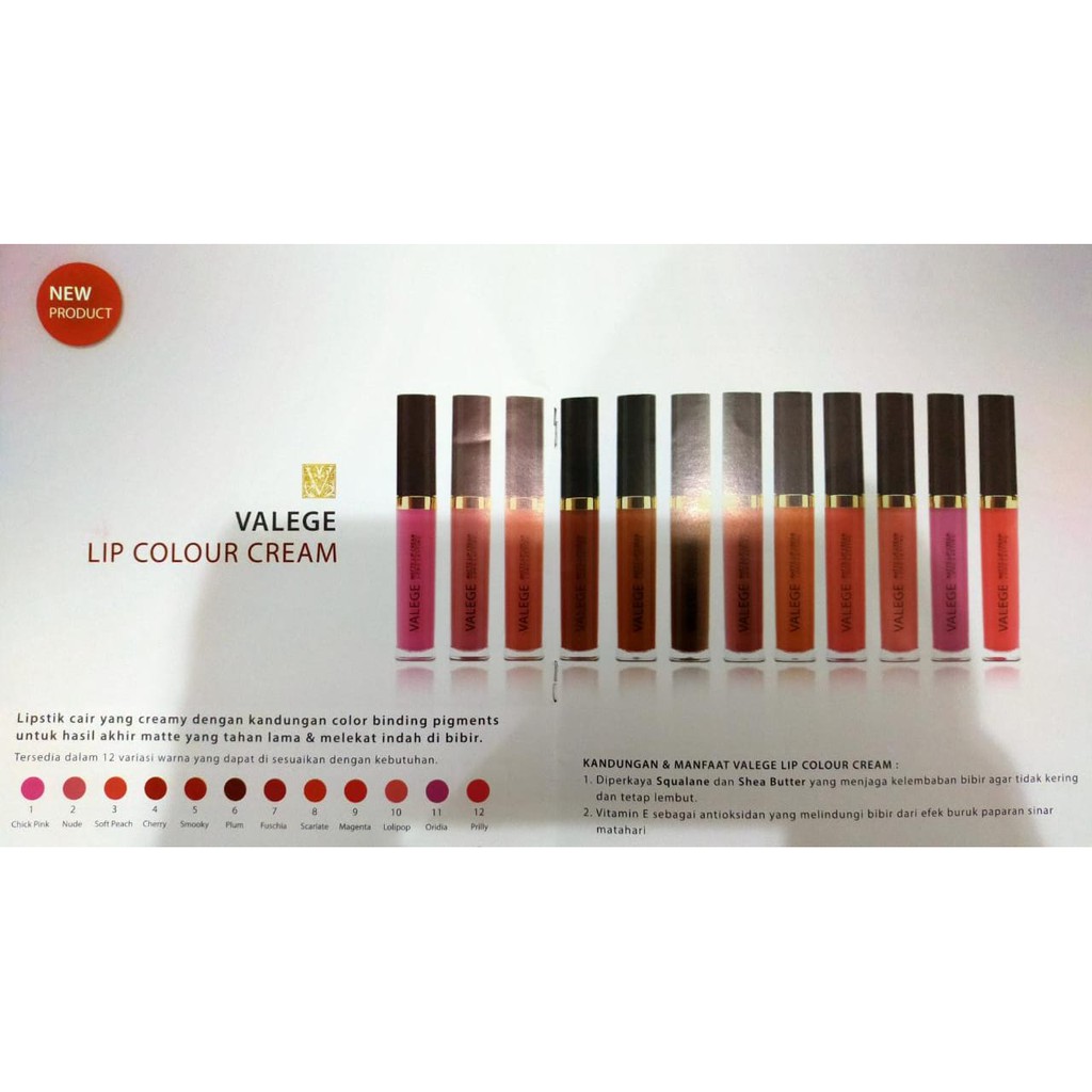 LIPSTIK VALEGE LIP COLOUR CREAM