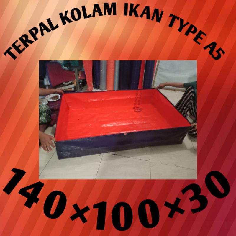 terpal kolam ikan TYPE A5 ukuran 140×100×30