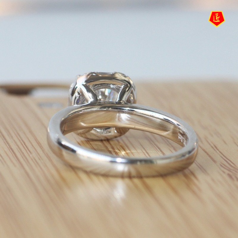 [Ready Stock]Round Shiny Diamond Ring Fashion Simple