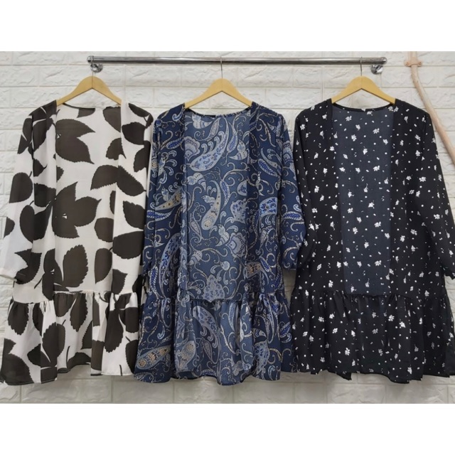 Outer motif panjang premium outer hangout