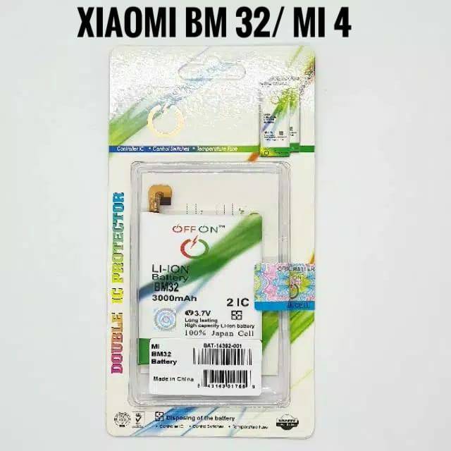 Baterai Batre Double Power OFFON BM32 Xiaomi Mi 4 Batere Batrai Xiaomi BM 32 Mi4 Original Battery