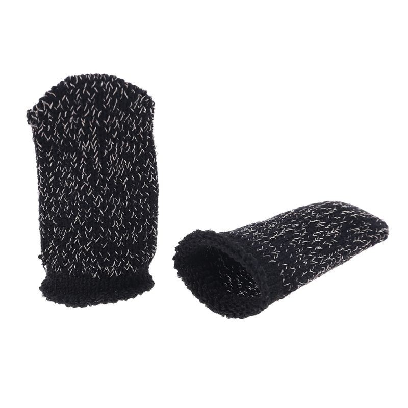 CRE  1Pair Sweat-Proof Knitted Fabric Finger Cover Game Touch Screen Thumb Game Pad Finger Sleeve for Gaming Accessories