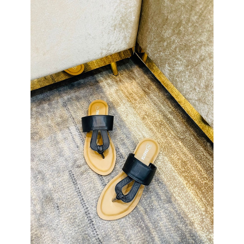 SANDAL KULIT WANITA MODEL CAPIT DONAT AQUILA - TOKO SYAGITA KULIT ASLI GARUT