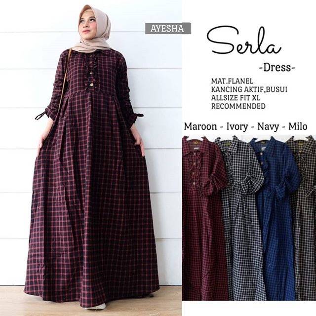 Serla Dress (Dress kotak kotak)